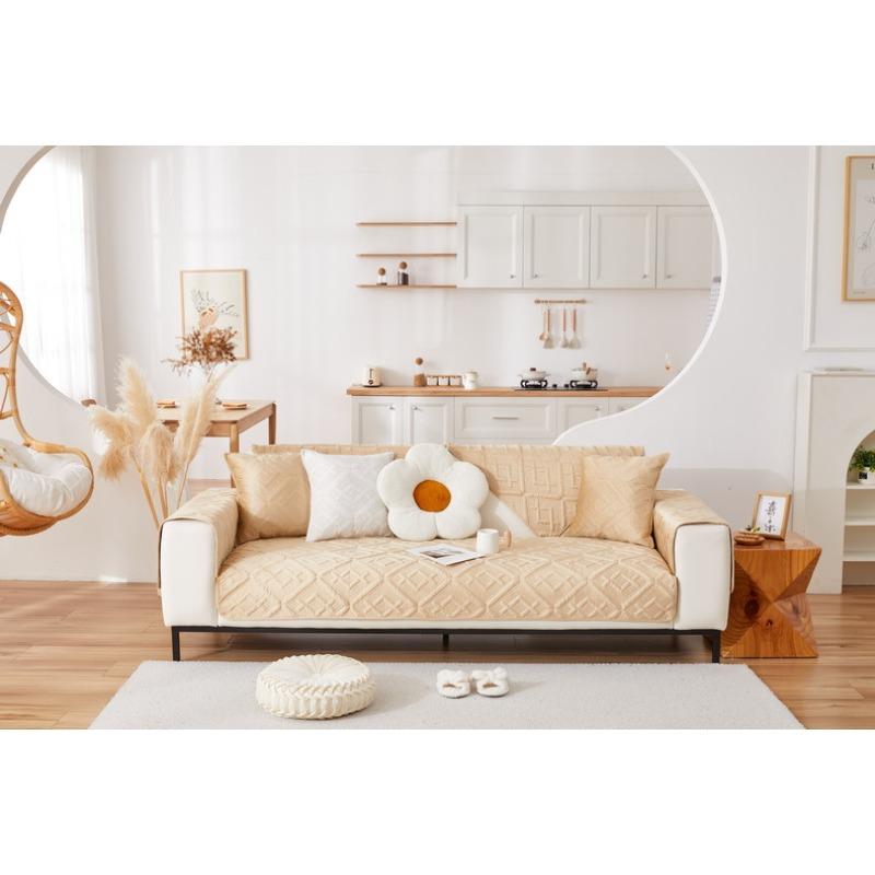 Sofa Cushion Winter Thickened Non-slip Plush Cushion Leather Sofa Cover New Autumn and Winter Cover Cloth Seat Cushion