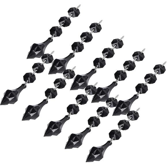 10Pcs Crystal Pendant, Chandelier Crystal Pendant Chandelier Crystal Prisms Beads Tapered Acrylic Material Irregular Beaded Ornament DIY Lamp