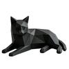 Figurine de Chats Géométriques Imprimée en 3D pour Décoration de Bureau, Accent de Table, Sculpture d'Animal pour Étagères, Tables Basses et Tables de Chevet