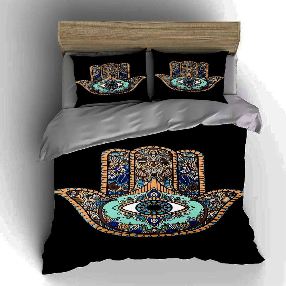 Intricate Hamsa design. Bedding Duvet cover sets Duvet covers Pillowcases gifts (1 * Duvet Cover 2 * Pillowcases, without duvet insert)