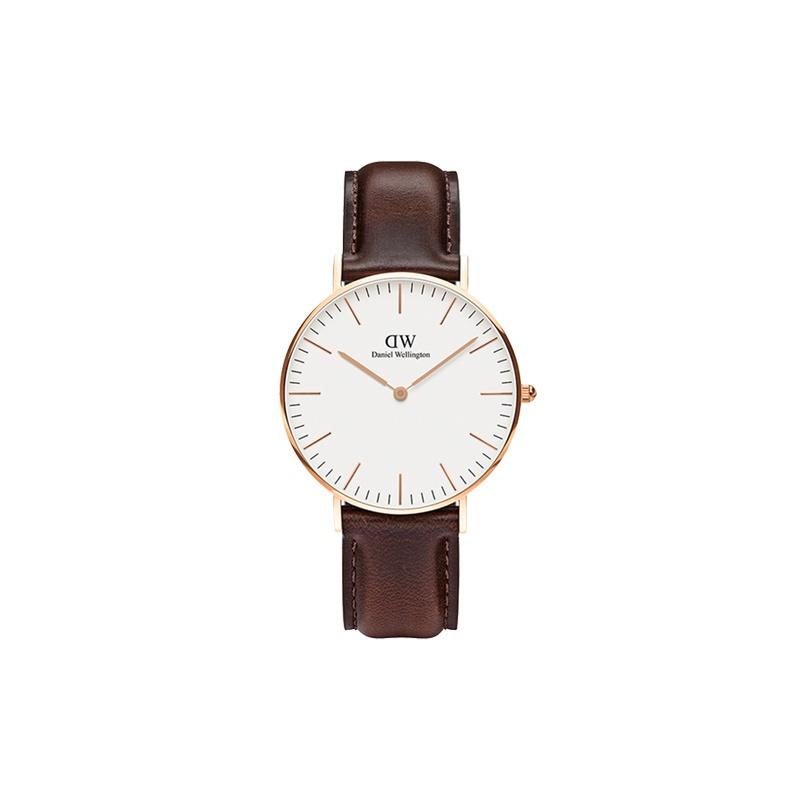 Daniel Wellington Pulkstenis kvarca mehānisms ādas