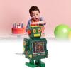 Vintage Robot with Wind Up Handle Clockwork Spring Toy for Collection Coffee Shop Home Decoration Ph