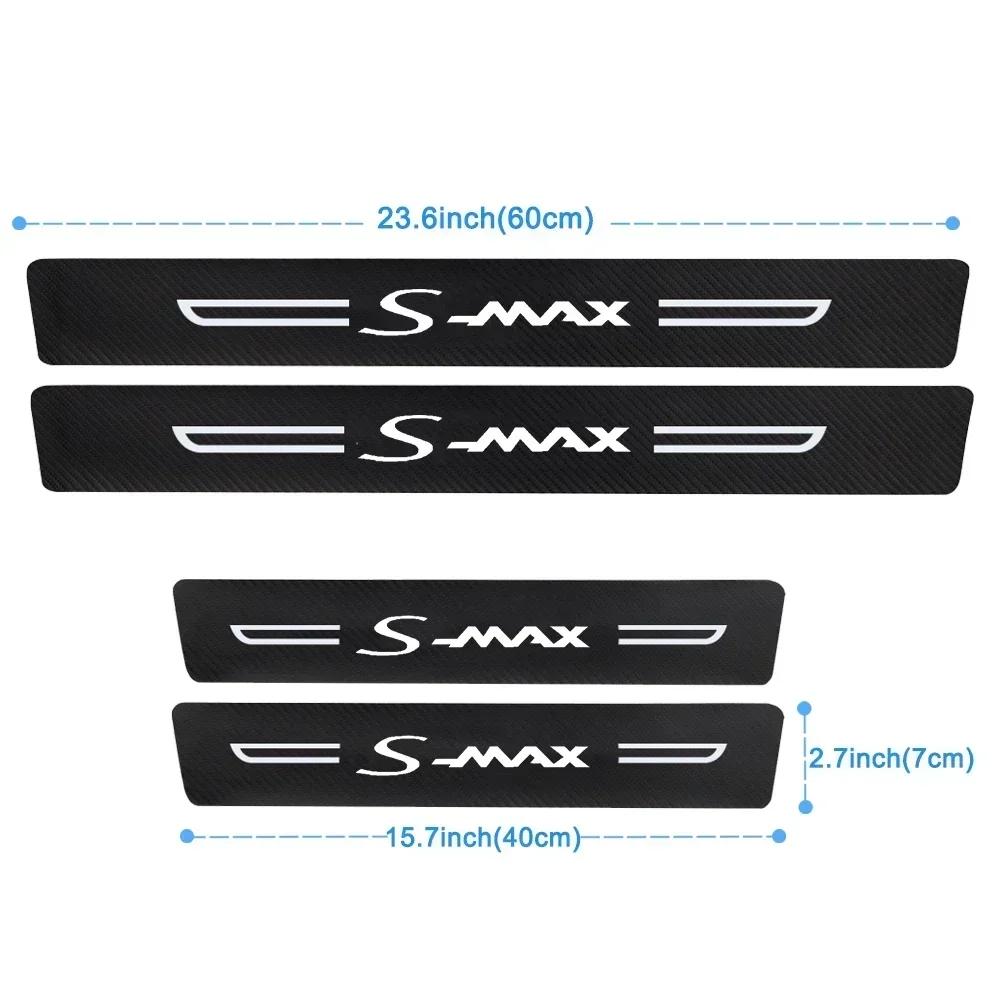 ACR1 For Ford S-MAX Logo Car Door Threshold Sill Protector Anti Scratch Waterproof Protective Film Decals Auto Interior Accessories