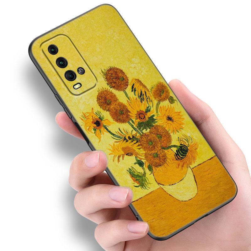 

Чехол для телефона с масляной живописью Ван Вога для Xiaomi Redmi Note 5 6 9T K20 K40 K50 Pro 7A 8A 9A 9C 9i 10A 10C A1 S2, мягкий черный чехол из ТПУ Redmi Note 5(Pro)