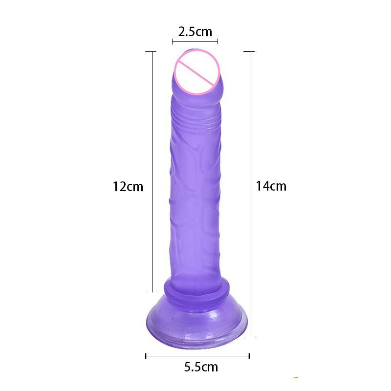 Dildo din jeleu moale Dildo anal realist Penis Ventuză Masculin Penis Masturbare feminină Jucării erotice