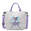 Japan Cartoon Comics Akaza Demon Slayer Print Canvas Shoulder Bag Women's Commuter Bag Handbag 7553