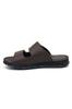 Taşpınar 204 100% Genuine Leather Orthopedic Men's Summer Comfortable Slippers With Adjustable Velcro