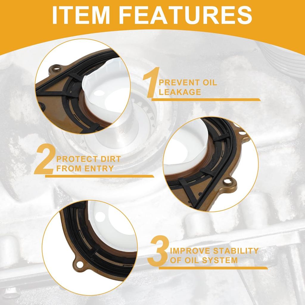 Crankshaft Oil Seal with Flange No.LF01-11-310 Main Seal for MAZDA CX-5 for FORD FOCUS 2003-2018