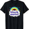 Black Death Metal Heavy Rock Music Kawaii Rainbow Aesthetic T-Shirt