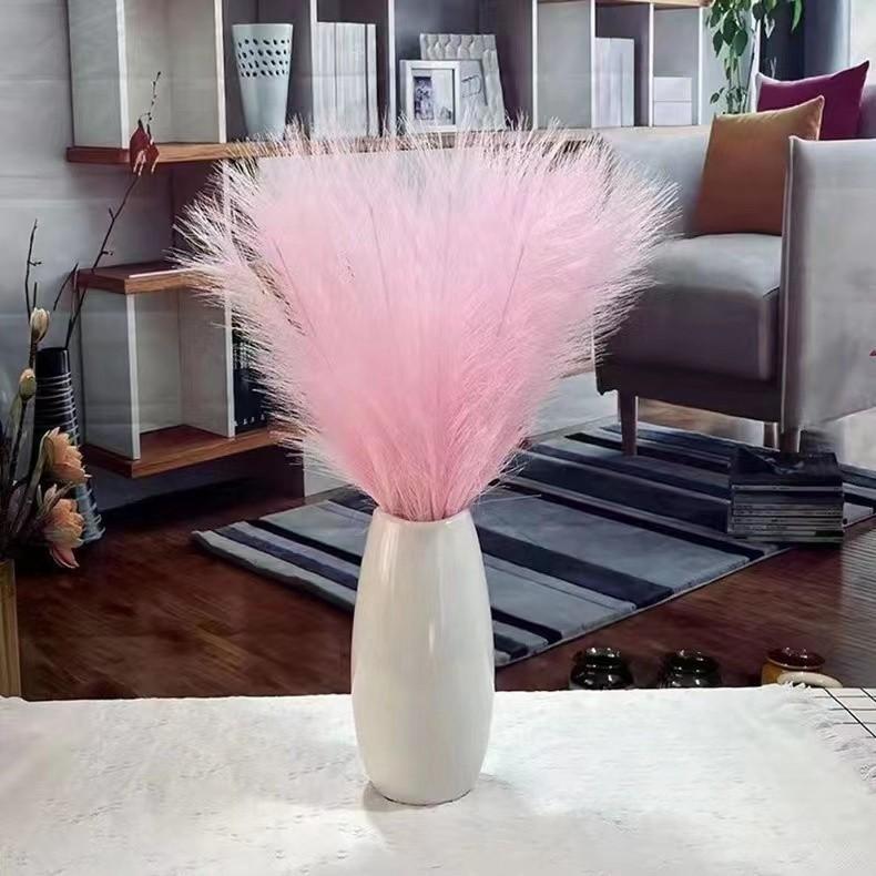 

Одинарная вилка, искусственный тростниковый волос, домашний декор, простое украшение, одинарная вилка, искусственный цветок, реквизит для съемки size55cm светло-розовый