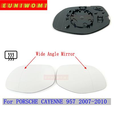 Side Door Wide Angle Heated Car Mirror Glass For PORSCHE CAYENNE 957 2007 2008 2009 2010