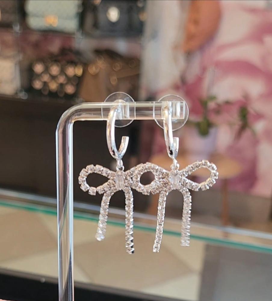 Dangling Bow Earrings Unisex T-Shirt L