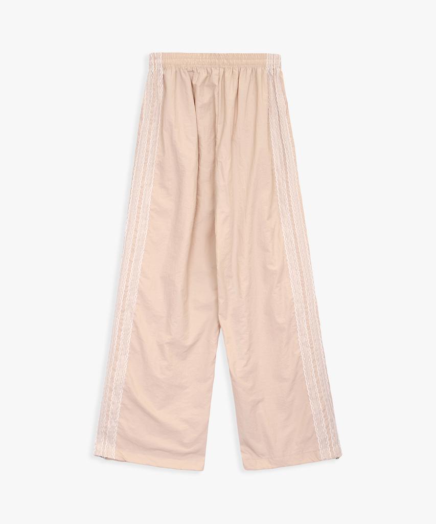 PINK PINEAPPLE Lace Track Pants_Pink