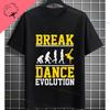 Lustiges Breakdance Grafik-T-Shirt Mit Breakdance-Buchstabendruck 100% Baumwolle Kurzarm Rundhalsausschnitt Design Für Freizeitkleidung