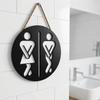 Ornament Bathroom Sign Plate Wooden Toilet Decorative Plate Group Living Area