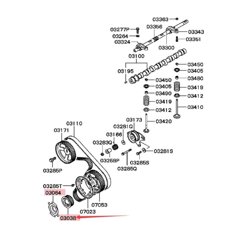 Součást časování motoru MD164831 24423-42000 Ozubené kolo klikové hřídele Pro L146G V23 V33 V43 L200 L300 L400 Hladký chod