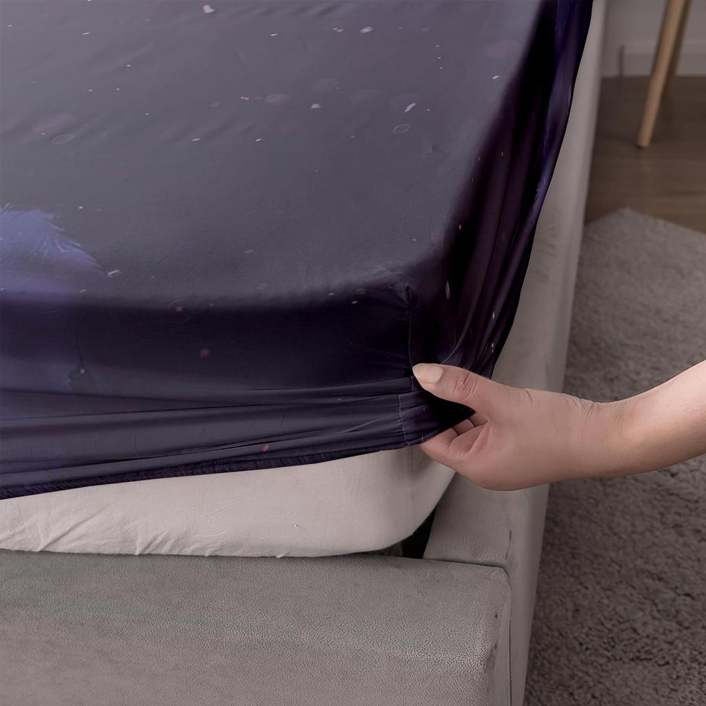 Forest Animal Pattern Mattress Three-Piece Digital Printing Mattress Bedding Set Adult Children