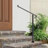 40mm Pipe Wrought Iron Handrail 2 Steps Handrails for Outdoor Steps Handrails Garden Railing Exterior Handrail Stair Railings for Steps with One Bolt