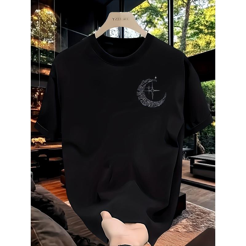 European Size Trendy Brand Printed Short Sleeve T-Shirt Men's Summer New Casual Oversized Loose Versatile Top