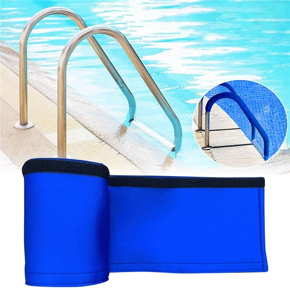 Pool Stair Railing Ramp Swimming Pool Handrail Rail Zipper for Swimming Pool Handrail Cover 6ft, Comfortable Non-Slip Sleeve and Soft Velcro