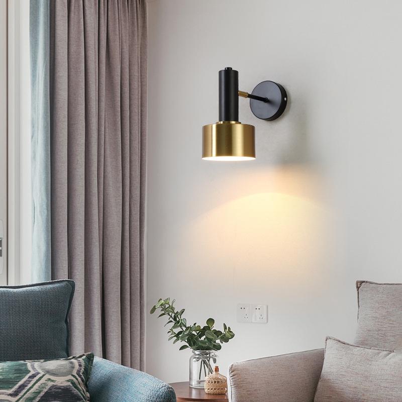 Nordic Minimalist Metal Wall Lamp for Bedroom, Living Room, and Hotel Rooms
