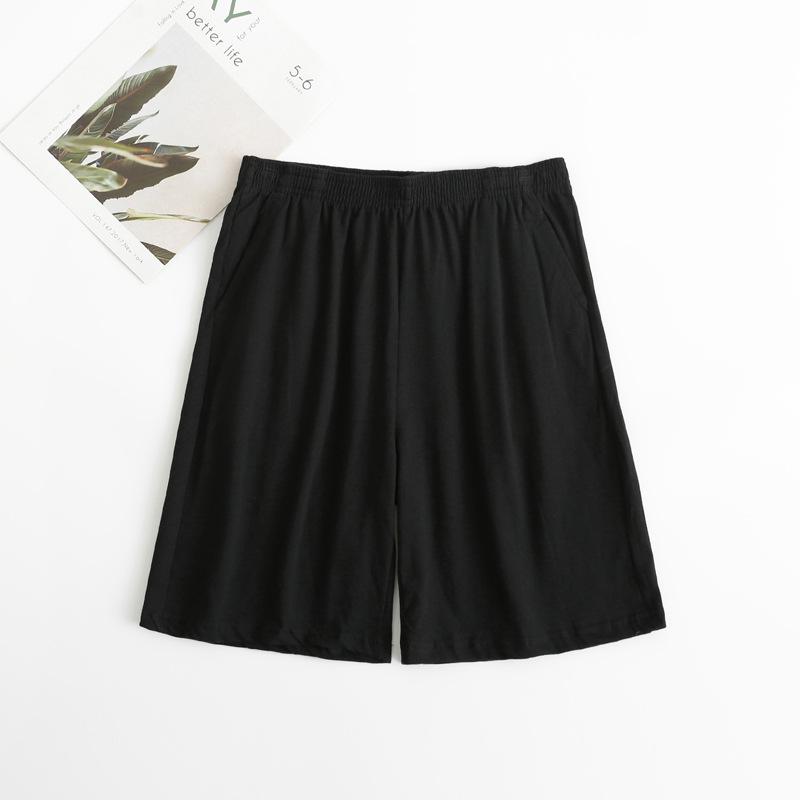 

Мужские летние шорты из чистого хлопка свободного кроя в повседневном стиле 5XL чёрный