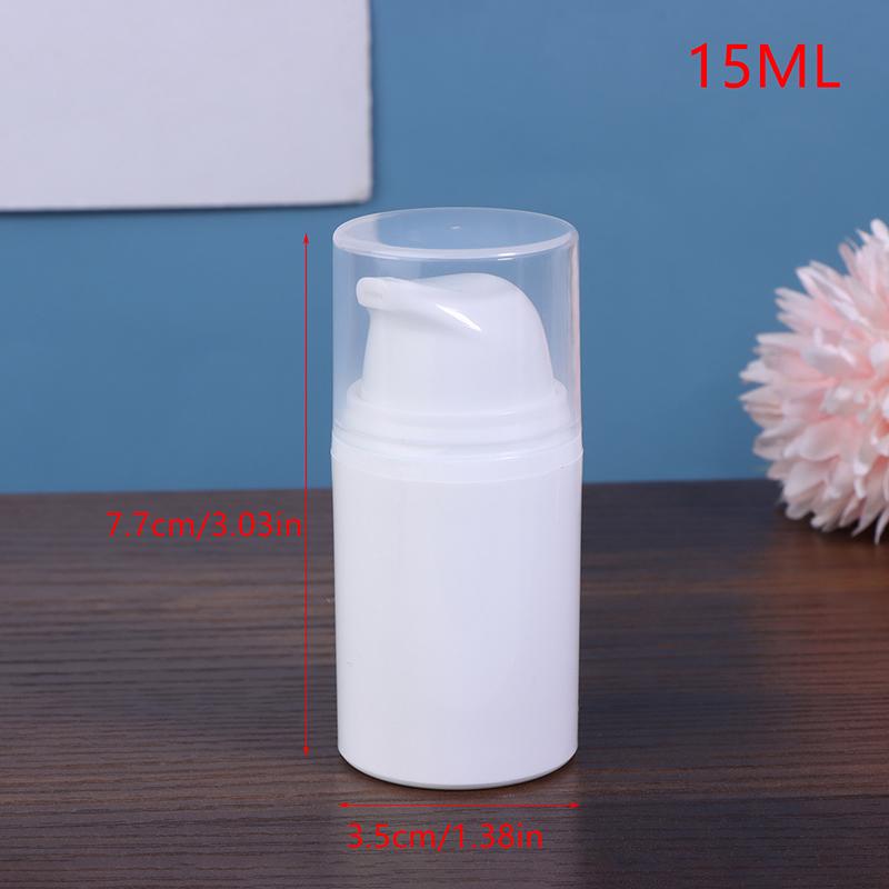 Kunststoff Reiseflaschen 15ml 30ml 50ml Weiß Airless Pumpe Creme Nachfüllbare Vakuum Lotion Flasche für Gel Make-up Kosmetik