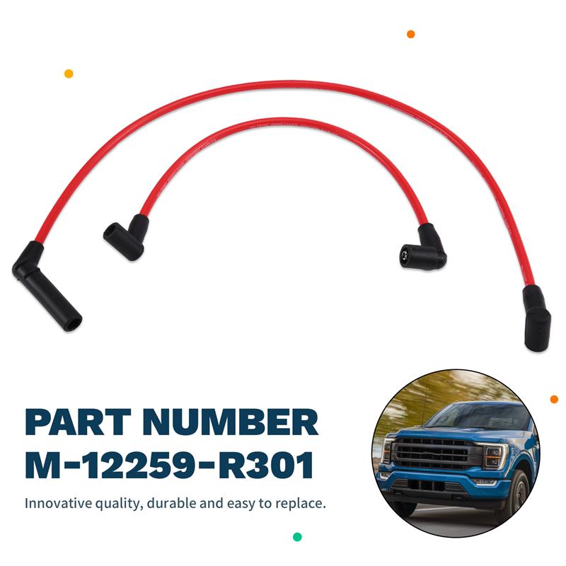 For Ford F-150 Mustang 1995-1996 9MM Engine Spark Plug Ignition Wire Sets- M12259R301 Fits 5.0L 5.8L Models