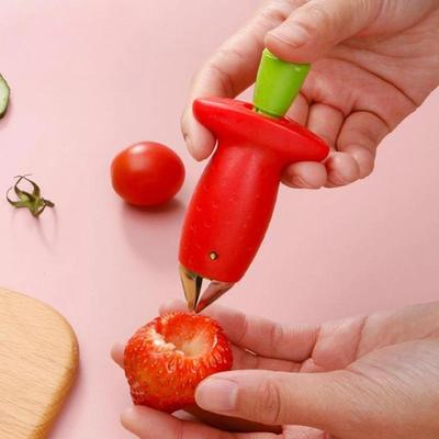 1 Stück Erdbeerentkerner Ananasschneider Neuartiger Tomatenstielentferner Obstmesser Nützlicher Erdbeerblattreiniger Küchenzubehör