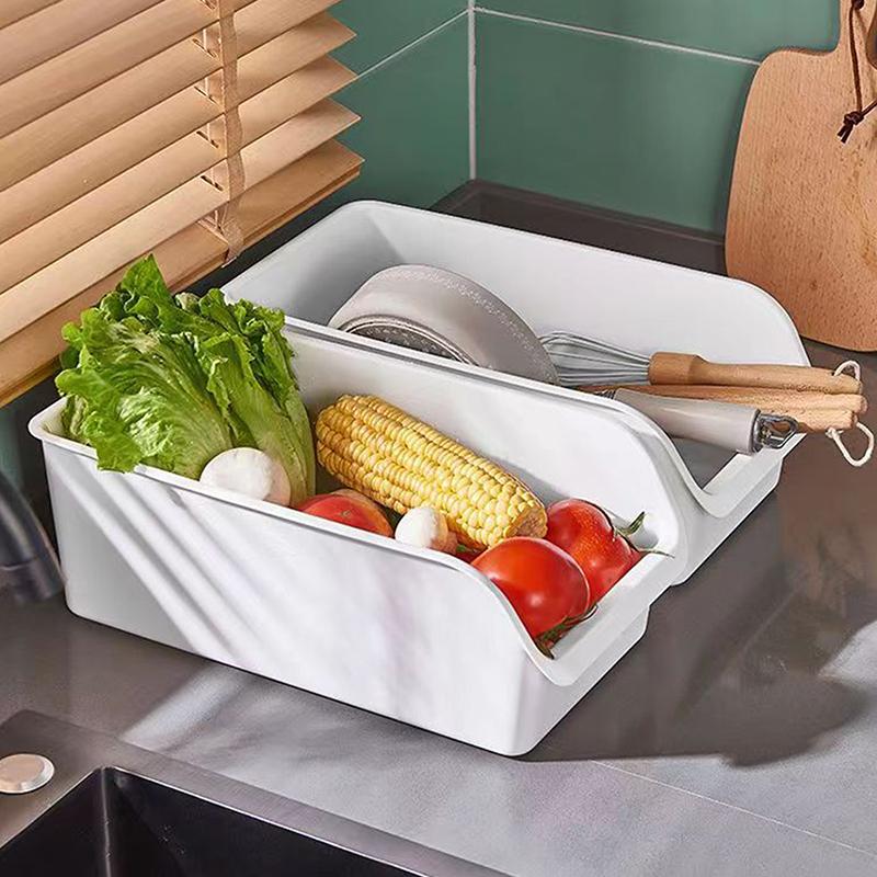 Multifunktionale Aufbewahrungsbox für Küchenkleinigkeiten, Gewürzhalter, Kühlschrank, Obst, Aufbewahrungsbox, Schrank, Schublade, Aufbewahrungsbehälter