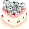 10Pc Mini Mirror Disco Ball Stage Light Reflective Rotating Bright Silver Glass Ball Christmas Birthday Wedding Party Cake Decor