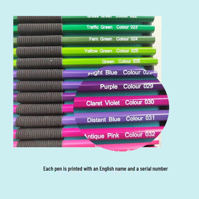 50-Color Hexagonal Water-Soluble Colored Pencil Set for Students & Adults