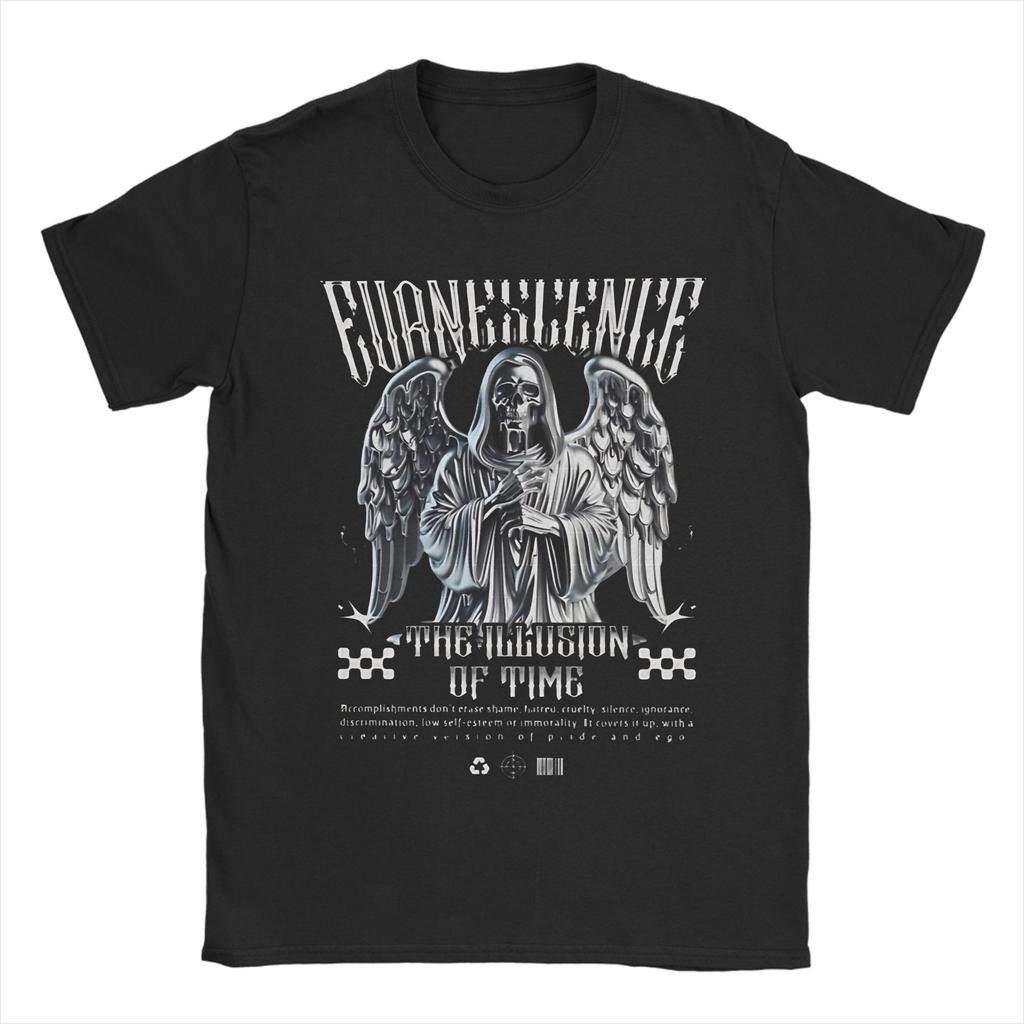 T-shirt Unisex Rock Evanescences Cartone Animato 100% Cotone Top Divertenti Manica Corta Girocollo Maglietta 4xl 5xl Tshirt