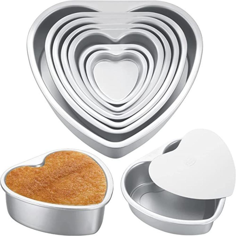 Removable Bottom Chocolate Cake mold Aluminum Zinc Zinc Alloy Metal Heart Cake Baking Pan  Mousse