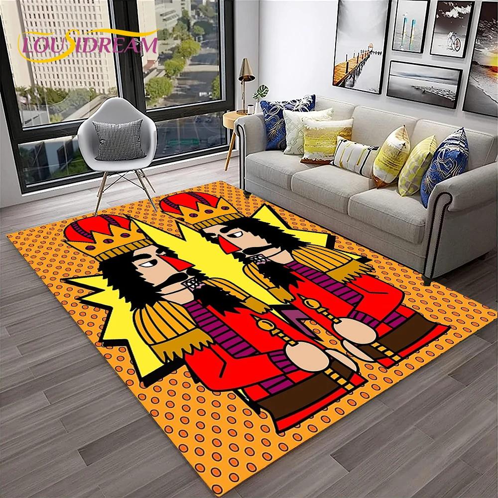 Nutcracker Christmas Tree Cartoon Fairy Tales Carpet Rug for Home Living Room Bedroom Sofa Doormat Decor,kids Non-slip Floor Mat