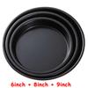 6-10inch Carbon Steel Circular Pizza Baking Tray Anti Stick Cake Baking Pan Microwave Oven Pie Cookie Baking Tray for Kitchen