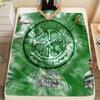 Herb Klubu Piłkarskiego Celtic, Wzór Koc Flanelowy, Wysoka jakość, Wygodny na Wszystkie Pory Roku, Wystrój Domu, Ciepło i Komfort, Idealny na Prezenty.
