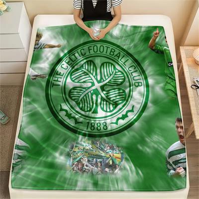 Celtic Football Club Emblem,pattern Flannel Blanket, High Quality Comfortable for All Seasons, Home Decor, Warmth and Comfort, Perfect for Gifts.