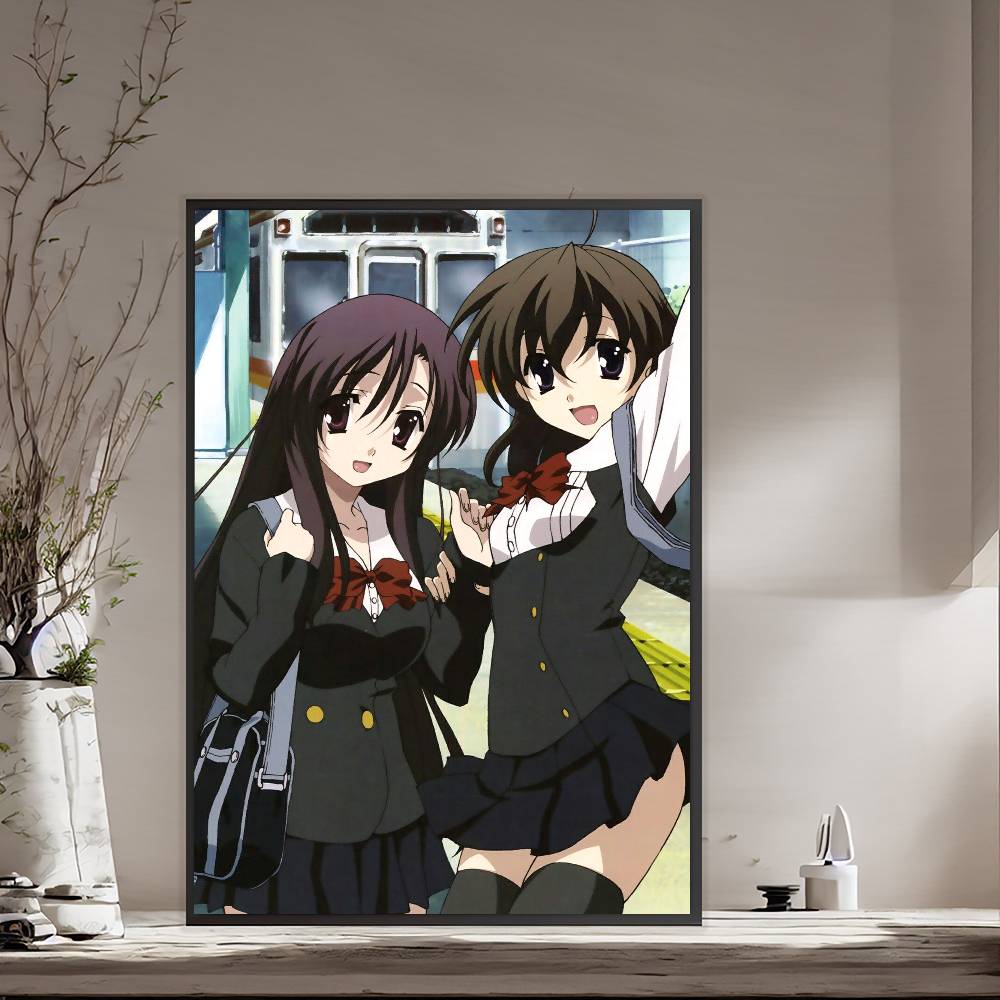 Anime S-School Days Katsura Kotonoha Vintage Posters Sticky Retro Kraft Paper Sticker DIY Room Bar Cafe Kawaii Room Decor