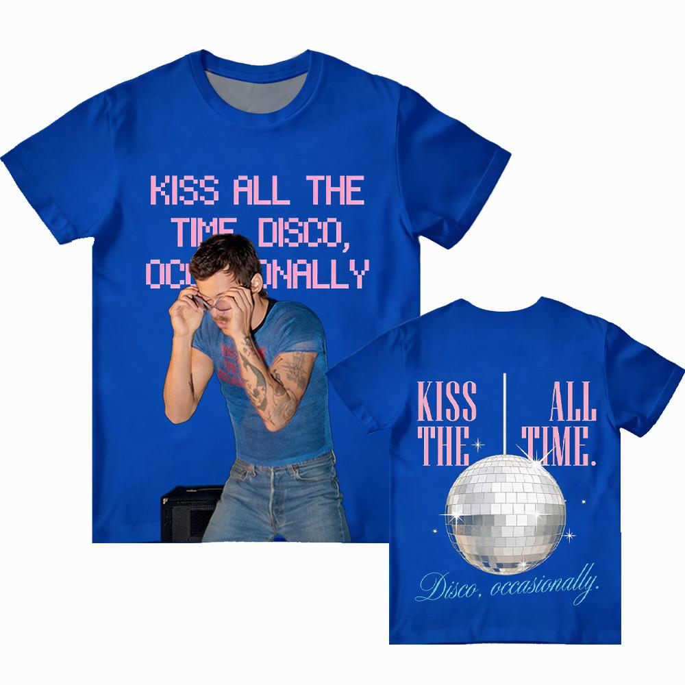 

2026 New Harry Styles Kiss All The Time Album Print T-Shirt Y2K Men s Women s Street Style Hip Hop Tee A Must-Have Gift for Fans 4XL