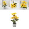 Sunflowers Flower Decor With Silk Fabric Rain Flower Stones For Wedding And Photography Props