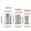 250Ml Stainless Steel Folding Cup Outdoor Travel Camping Portable Collapsible Water Cups With Keychain Retractable Teacups