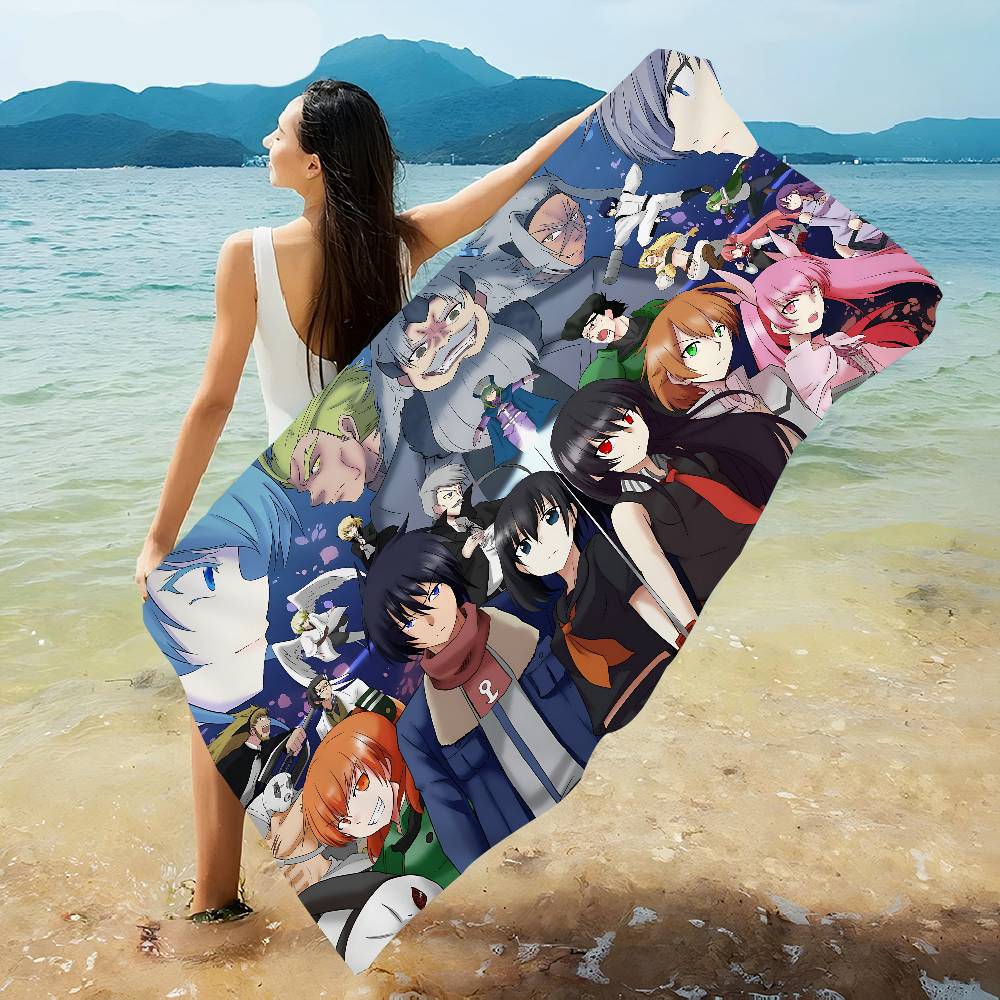 Japanese Anime Akame Ga KILL Beach Towel Colorful Bath Towels for Girl Microfiber Quick Dry Sand Free Beach Spa Gym Pool