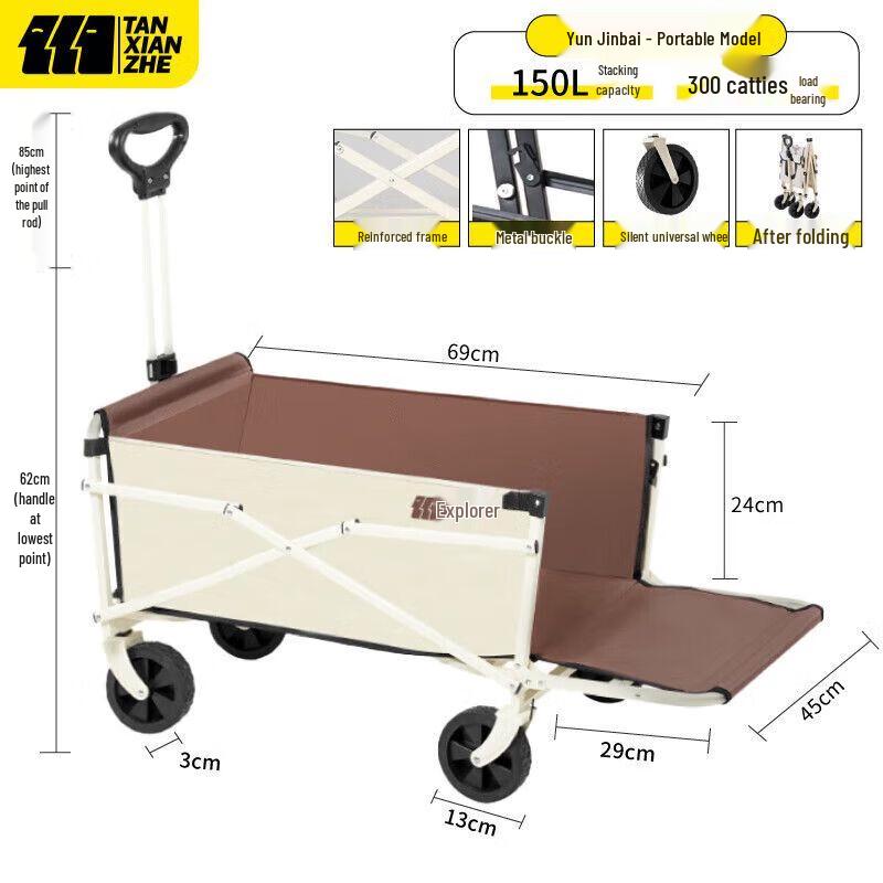 Explorer Collapsible Outdoor Utility Wagon with Rear Door