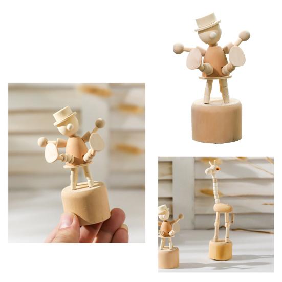 Eye-catching Artwork Figurine Individual Wooden Photo Props Handicraft Statue Home Decoration
