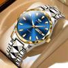 Men's Luminous Double Calendar Quartz Watch with Steel Strap – Hot-Selling