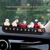 Car Temporary Parking Number Plate Cartoon Duck Phone Number Display Card Auto Dashboard Decoration For Vehicle Interior
