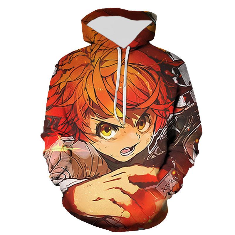 The Promise Neverland Hoodies 3D Printed Men Women Children Sweatshirts Boy Girl Kids Streetwear Pullover Long Sleeve Tops