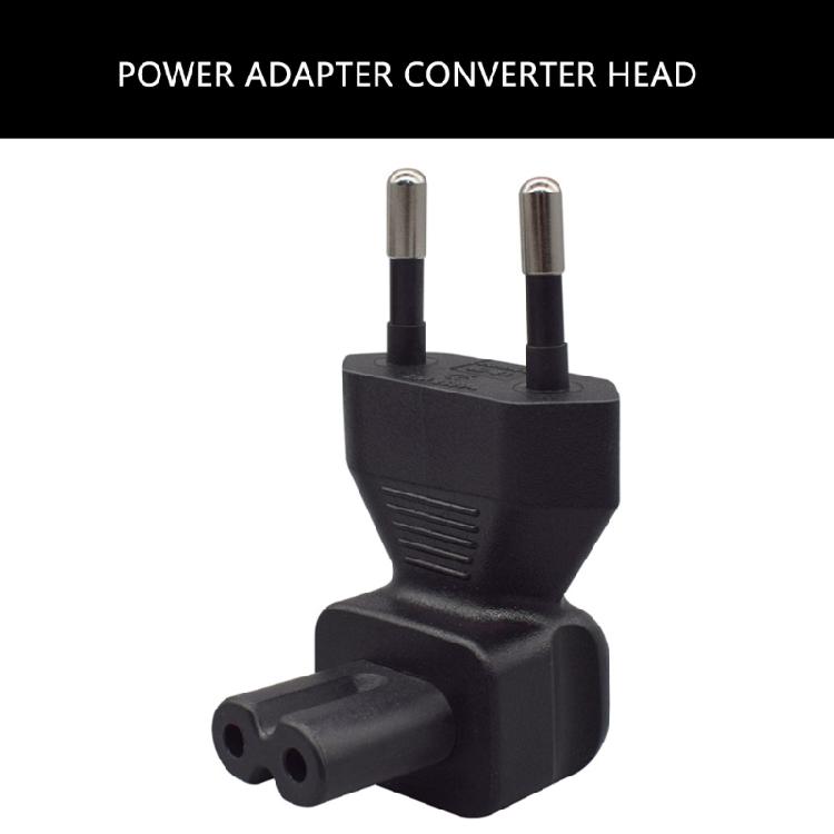 European 2Pin Male to IEC320 C7 Female Power Adapter, Converts EU4.0 to IEC320C7 Easy to Use for Various Electronics