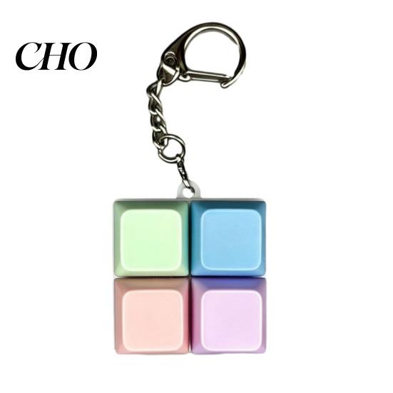 Creative Keyboard Fidget Colorful Toys Mechanical Button Clicker Keychain Stress Relief Decompress Toy for Adults Work Anxiety Study